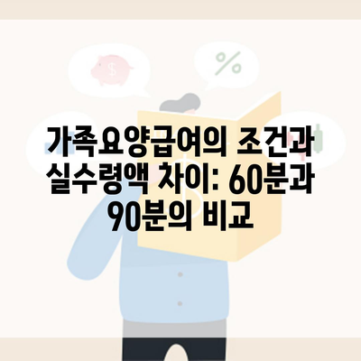 가족요양급여의 조건과 실수령액 차이: 60분과 90분의 비교