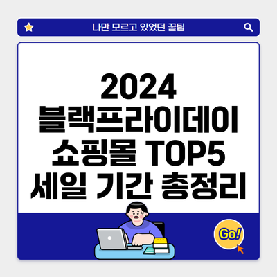 2024 블랙프라이데이 쇼핑몰 TOP5 세일 기간 총정리