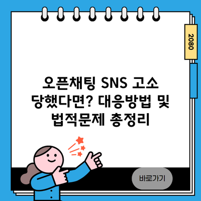 오픈채팅 SNS 고소 당했다면? 대응방법 및 법적문제 총정리