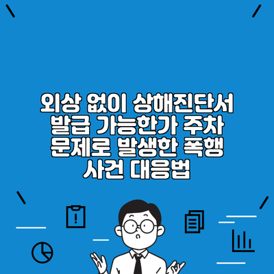 외상 없이 상해진단서 발급 가능한가 주차 문제로 발생한 폭행 사건 대응법