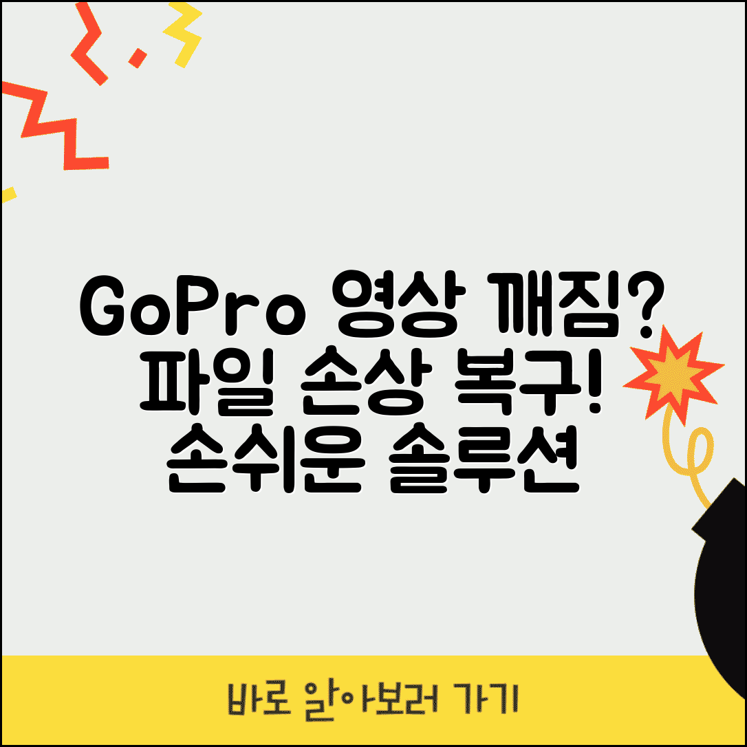 GoPro 영상 깨짐 손상 복구 | 고프로 동영상 파일 복구