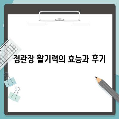 정관장 활기력의 효능과 후기