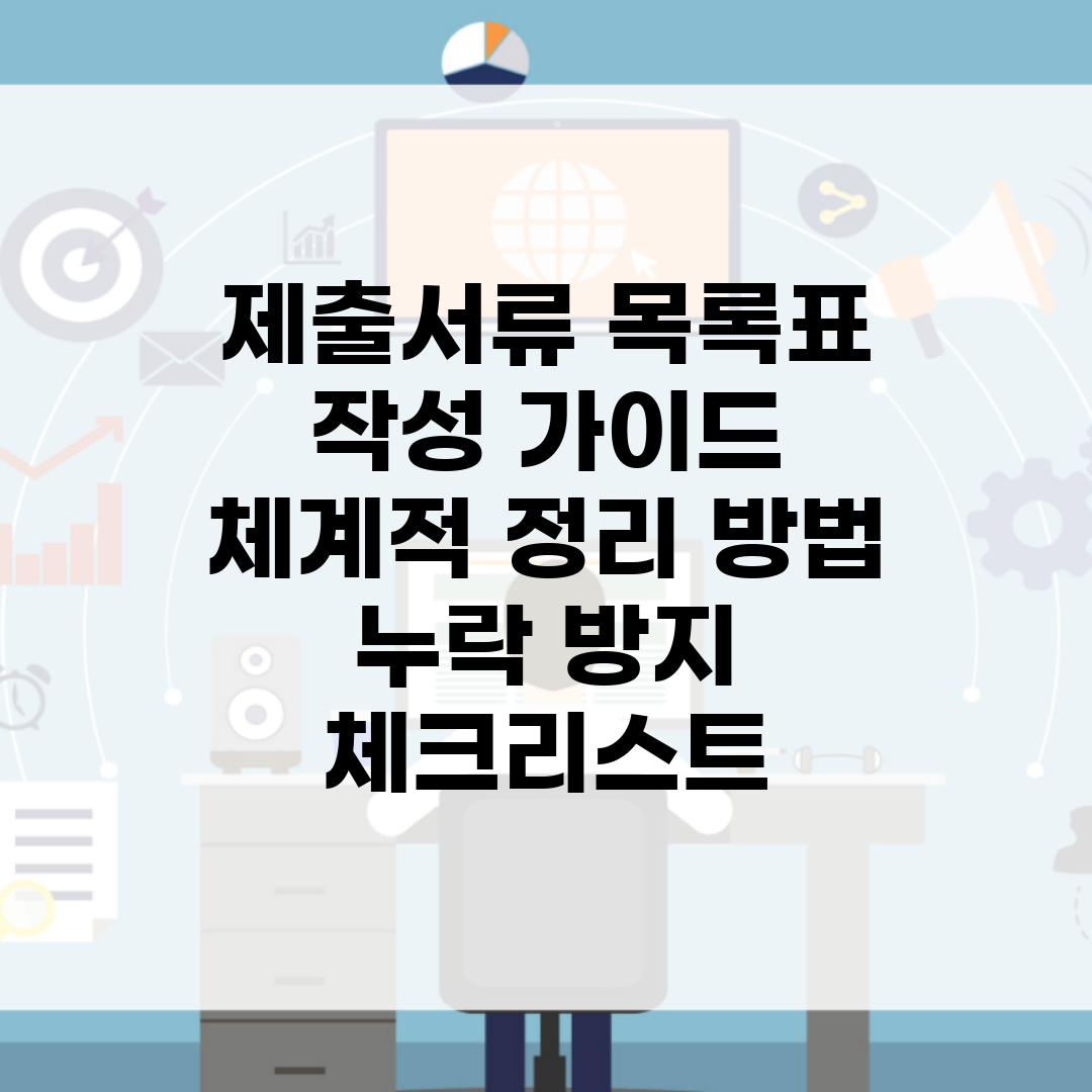 제출서류 목록표 작성 가이드 | 체계적 정리 방법 | 누락 방지 체크리스트