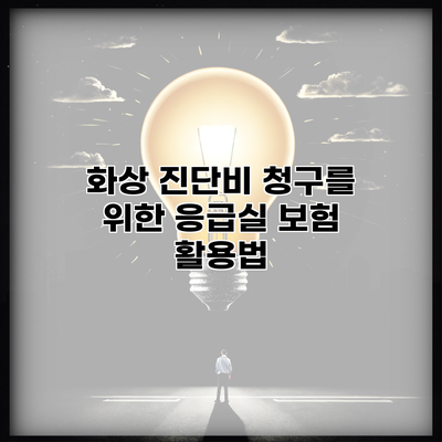 화상 진단비 청구를 위한 응급실 보험 활용법