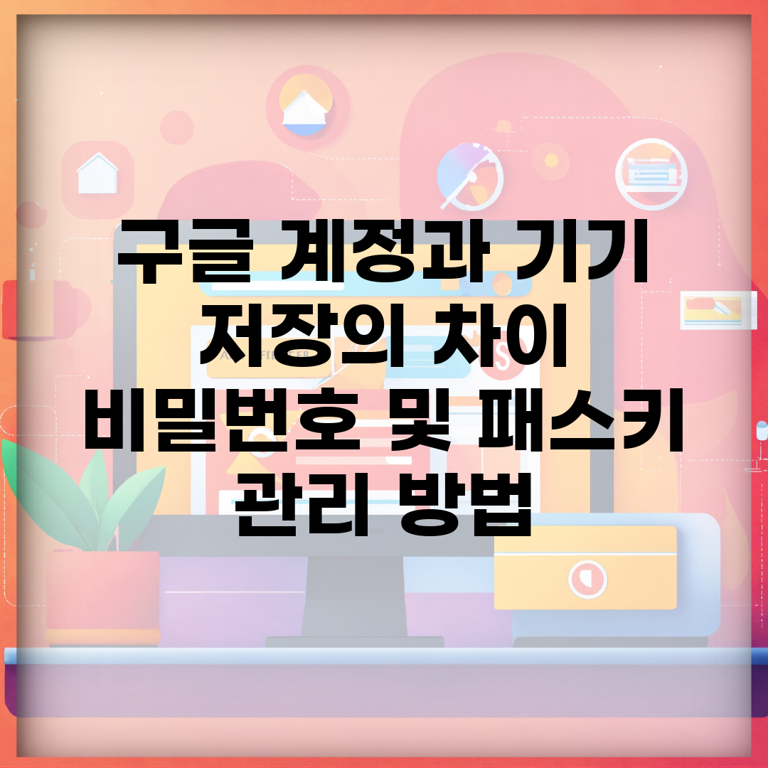 구글 계정과 기기 저장의 차이 | 비밀번호 및 패스키 관리 방법