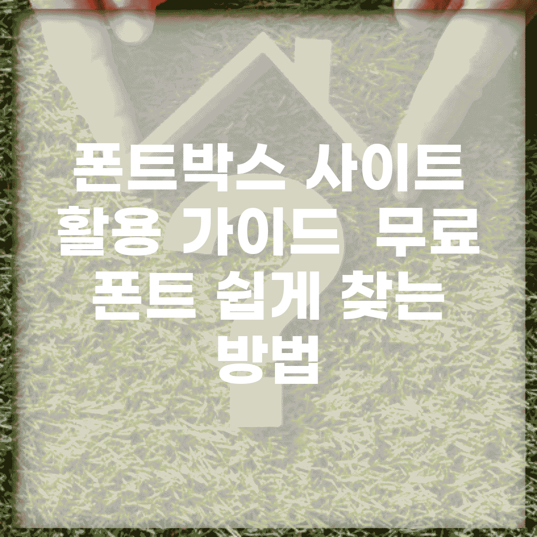 폰트박스 사이트 활용 가이드 | 무료 폰트 쉽게 찾는 방법