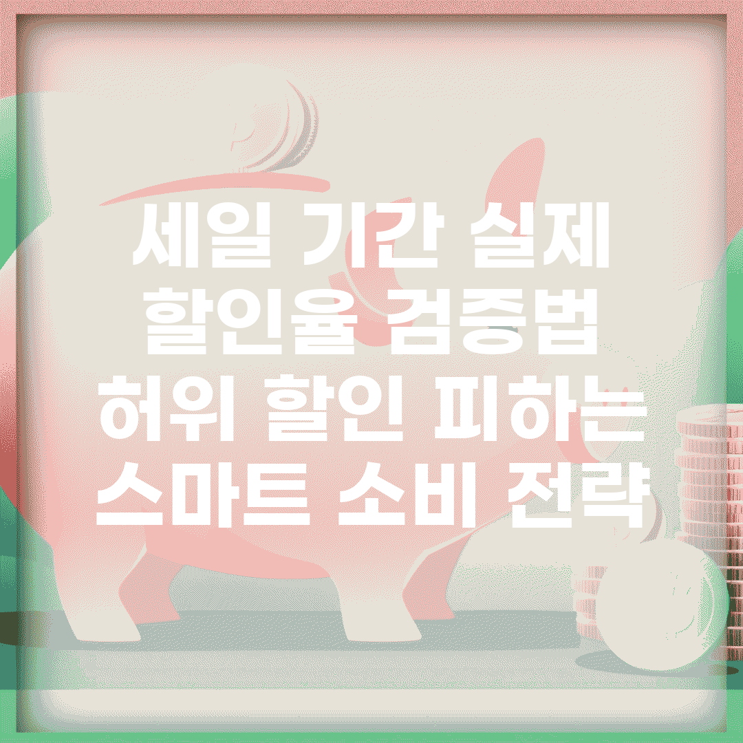 세일 기간 실제 할인율 검증법 | 허위 할인 피하는 스마트 소비 전략