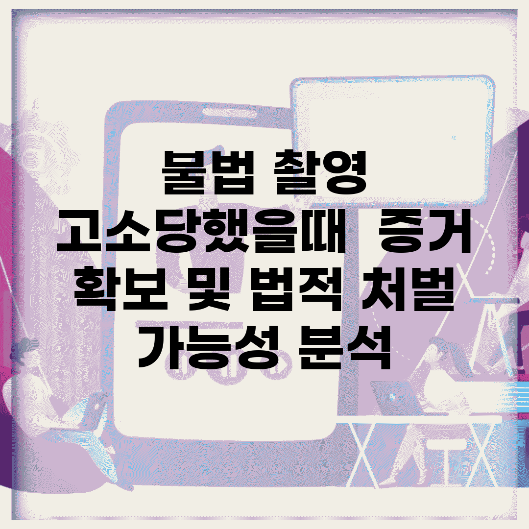 불법 촬영 고소당했을때 | 증거 확보 및 법적 처벌 가능성 분석
