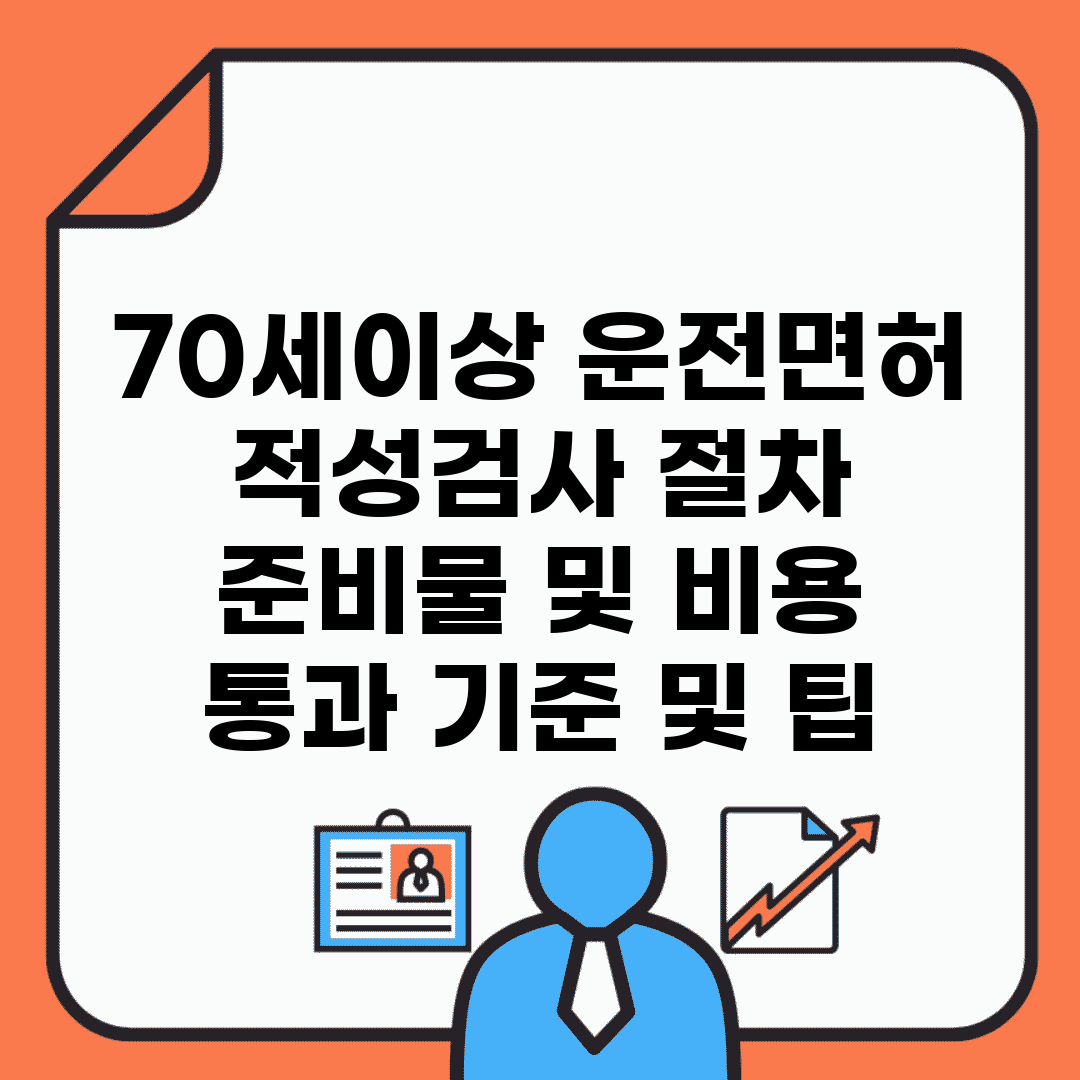 70세이상 운전면허 적성검사 절차 | 준비물 및 비용 | 통과 기준 및 팁