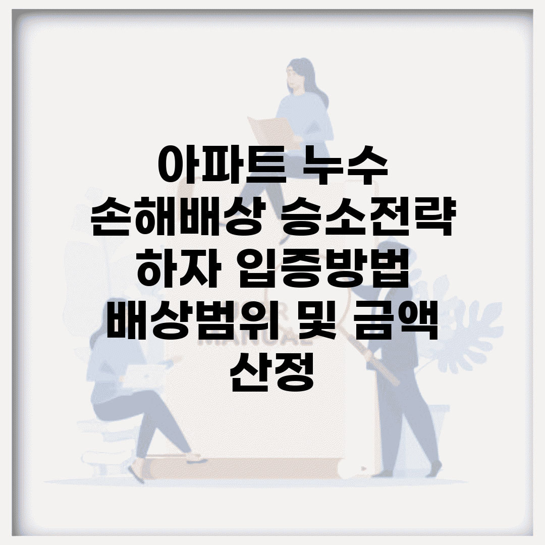 아파트 누수 손해배상 승소전략 | 하자 입증방법 | 배상범위 및 금액 산정