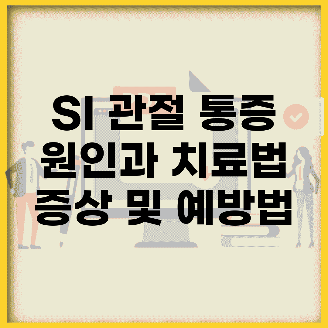 SI 관절 통증 원인과 치료법 | 증상 및 예방법