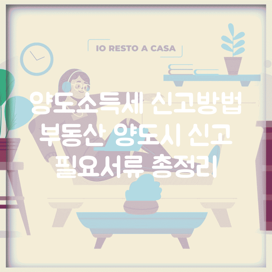 양도소득세 신고방법 | 부동산 양도시 신고 | 필요서류 총정리