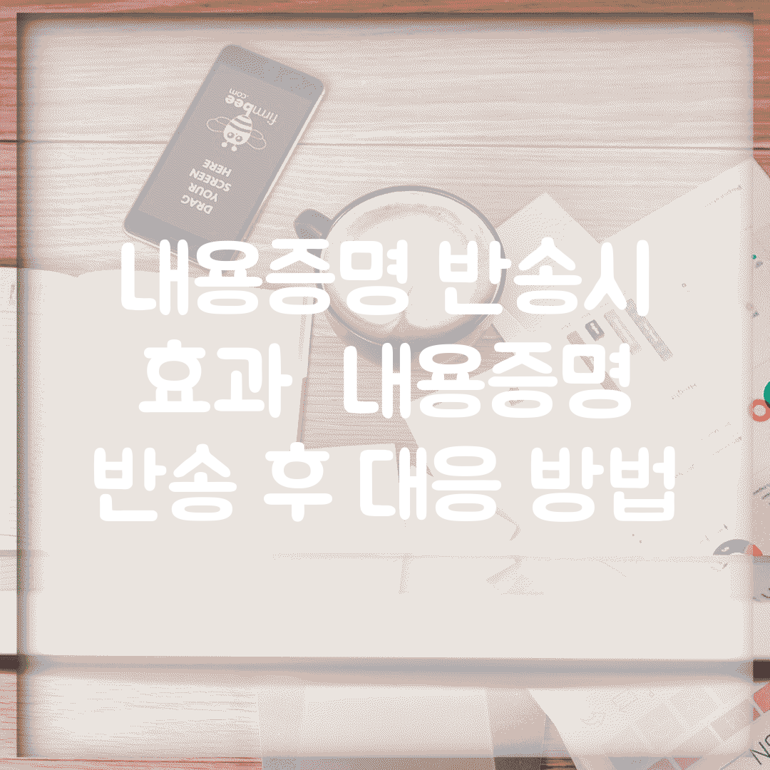 내용증명 반송시 효과 | 내용증명 반송 후 대응 방법