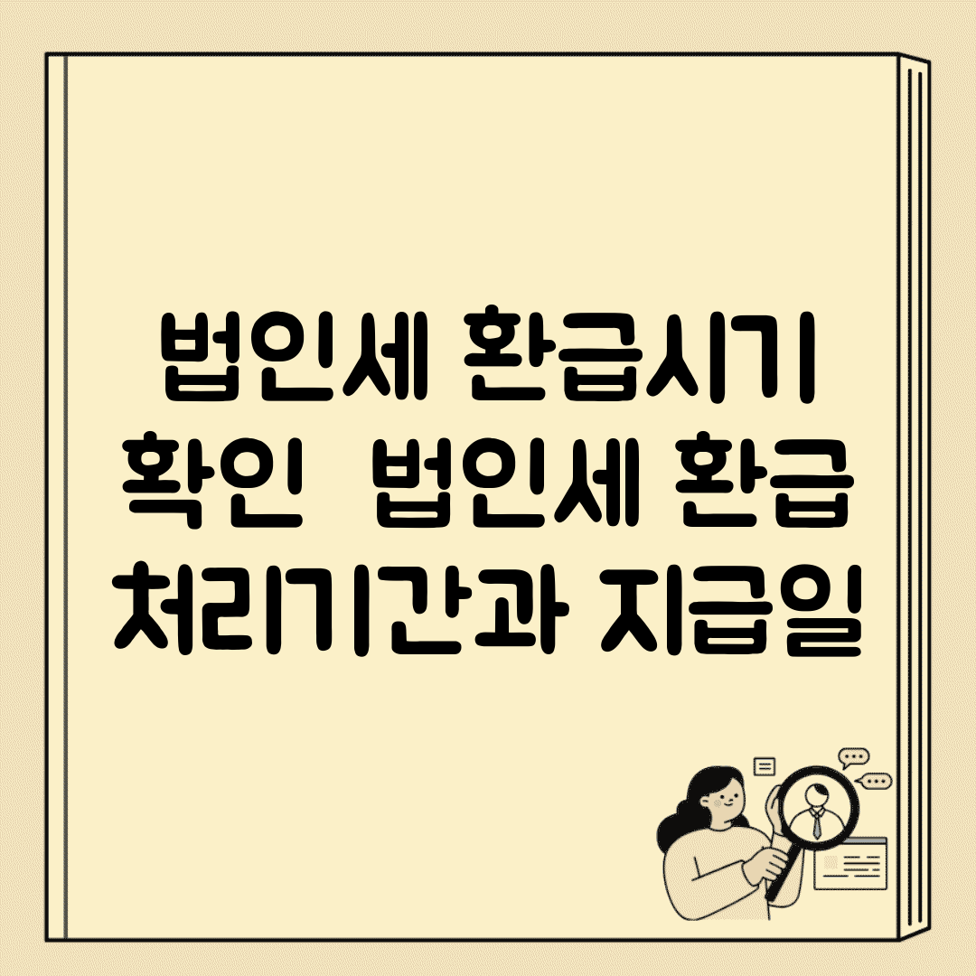 법인세 환급시기 확인 | 법인세 환급 처리기간과 지급일