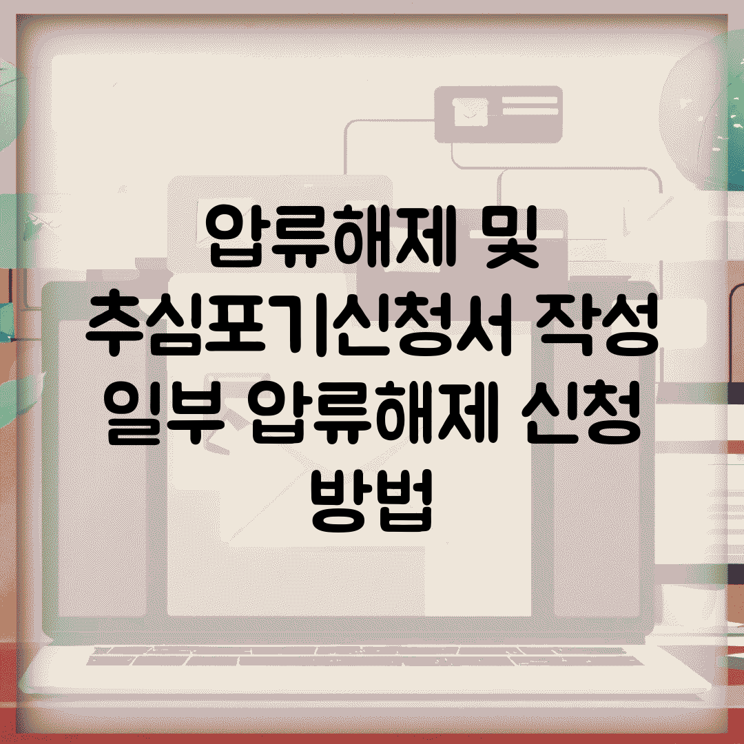 압류해제 및 추심포기신청서 작성 | 일부 압류해제 신청 방법