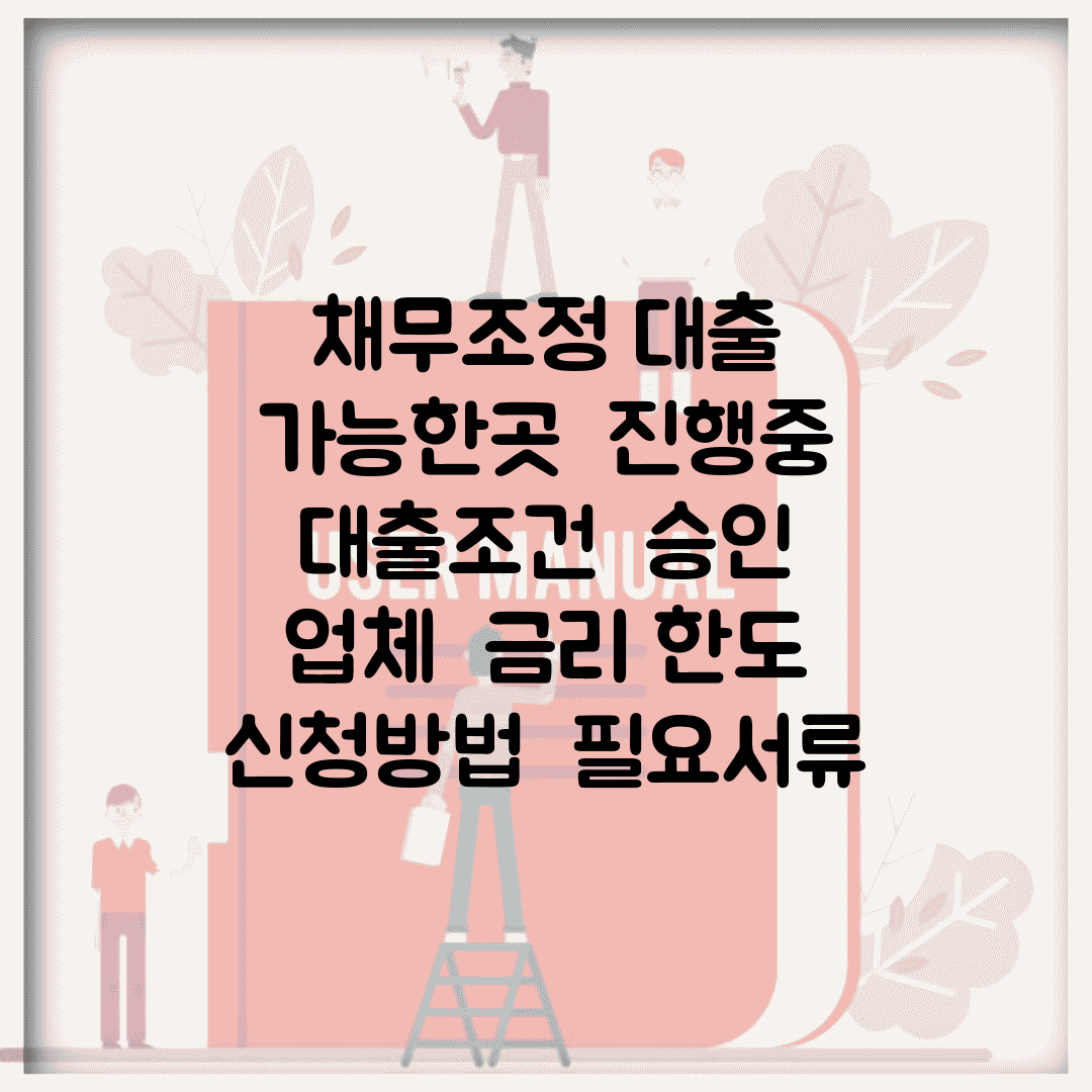 채무조정 대출 가능한곳 | 진행중 대출조건 | 승인 업체 | 금리 한도 | 신청방법 | 필요서류