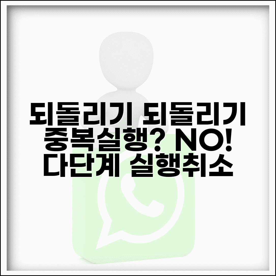 되돌리기 되돌리기 중복실행 | 다단계 실행취소와 복구 방법