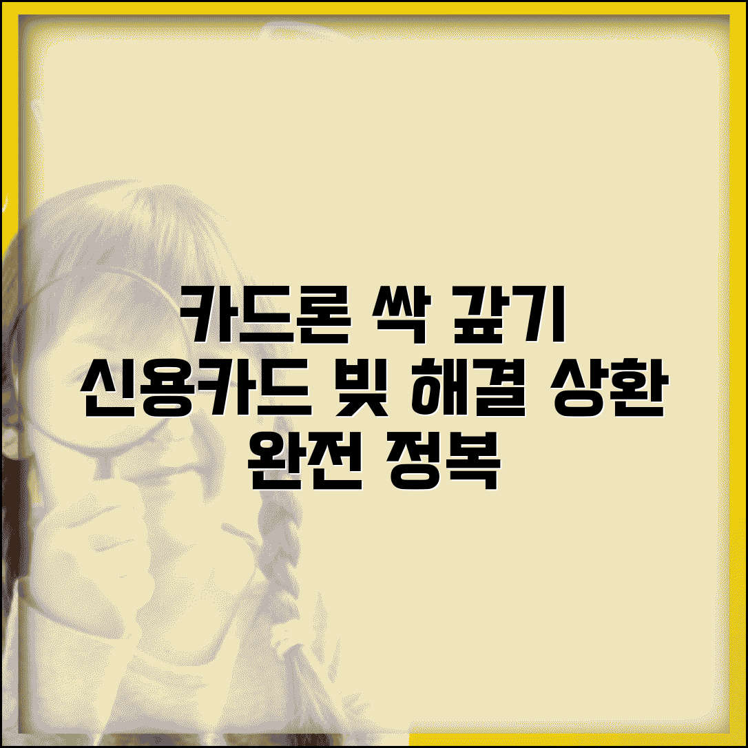 채무조정 카드론 | 신용카드 채무 조정 | 카드론 상환 방법