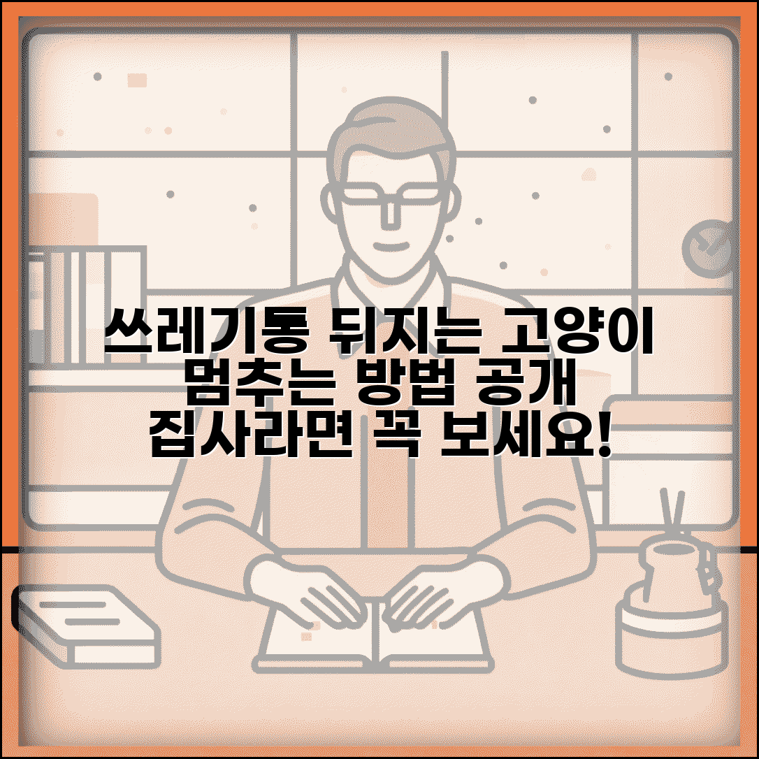 고양이가 쓰레기통 뒤지는데 어떻게 막나요 | 고양이 쓰레기통 | 행동교정 | 대책