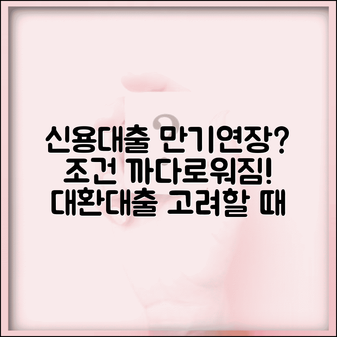 신용대출 만기연장 신청했는데 조건 까다로워졌어요 | 만기연장 | 조건변경 | 대환대출