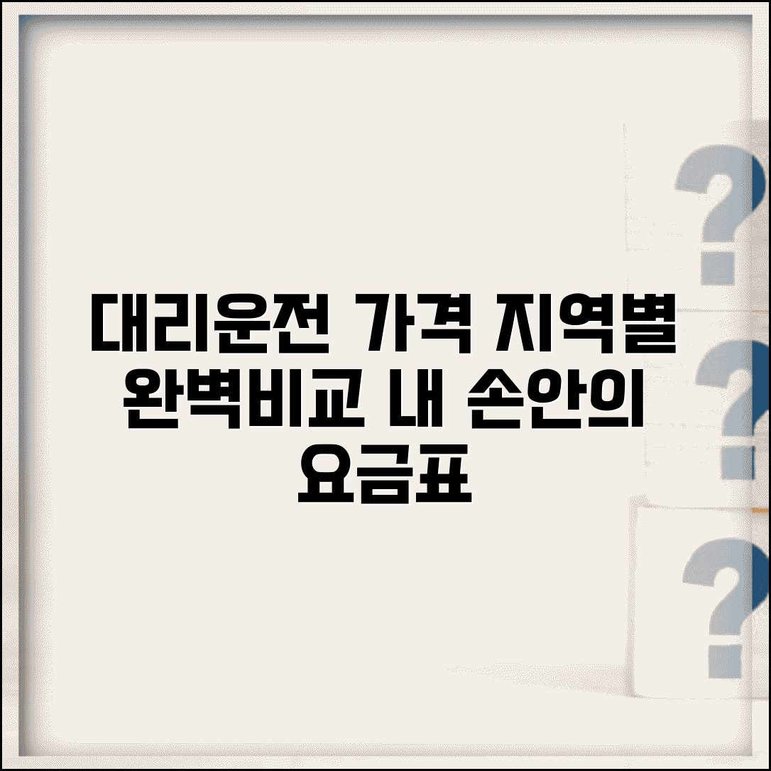대리운전 가격표 | 지역별 업체별 요금 완벽비교