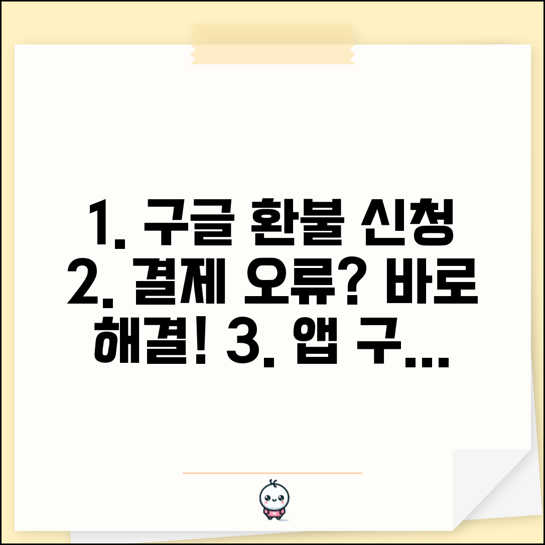 구글플레이 고객센터 연락처 환불 신청 | 앱 내 구매 취소와 결제 오류 해결하는 공식 절차
