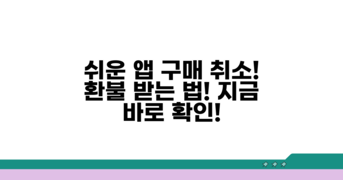 앱 내 구매 취소 방법 안내