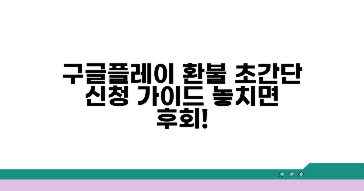 구글플레이 환불 신청 기본 정보