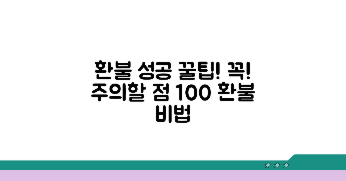 환불 성공 꿀팁과 주의사항