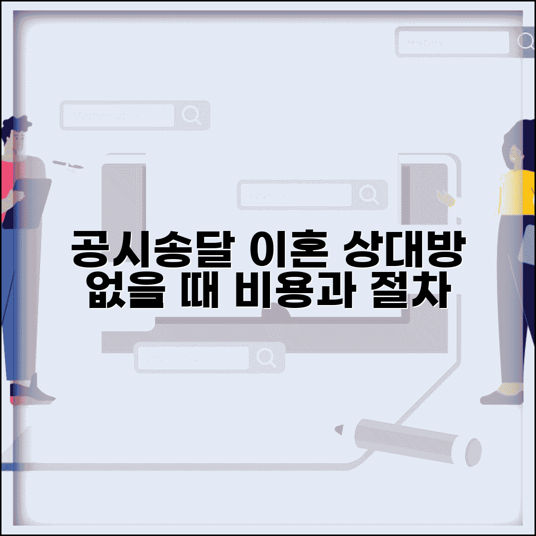 공시송달 이혼 절차 및 비용 | 상대방 행방불명시 이혼소송 진행방법