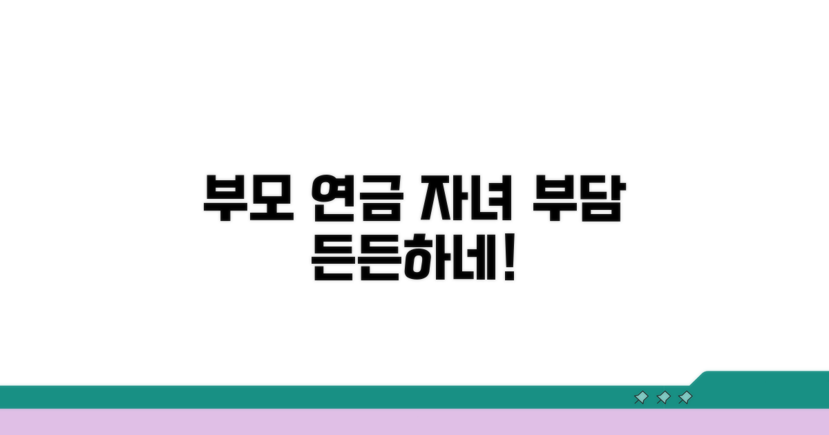 부모 연금액, 자녀 부양의무 경감 효과