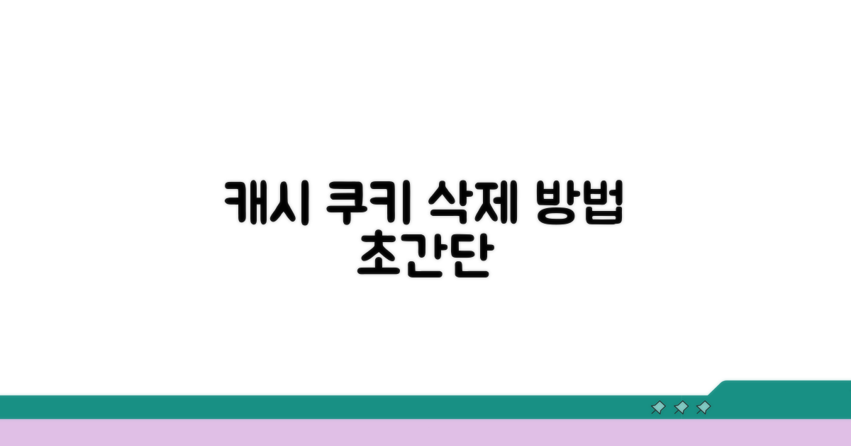 캐시 쿠키 삭제 방법