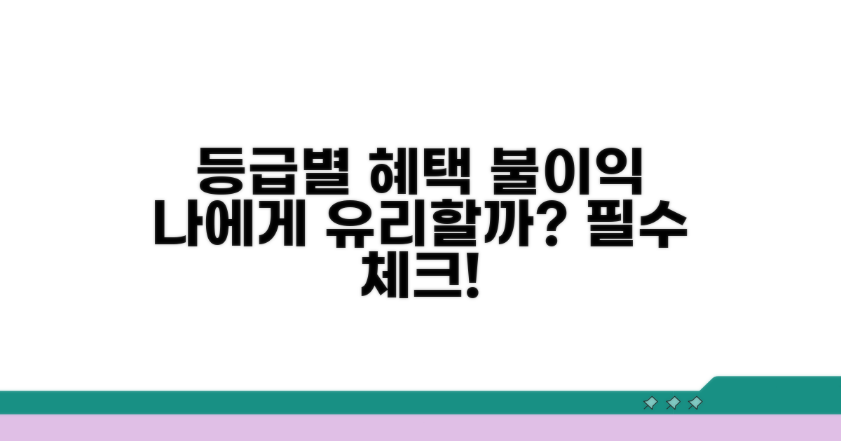 등급별 혜택과 불이익