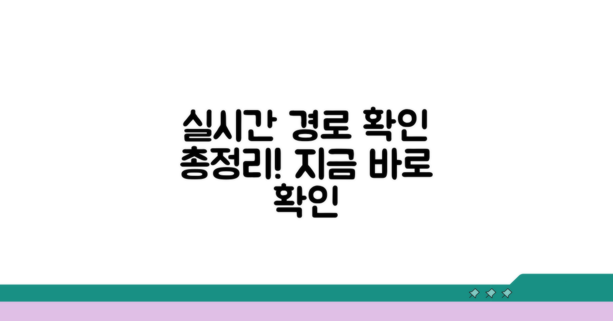 실시간 경로 확인 방법 총정리