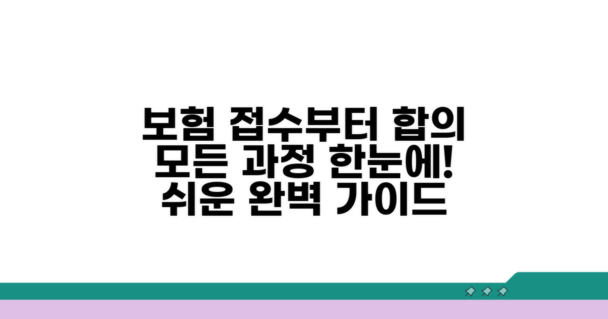보험 접수부터 합의까지 절차
