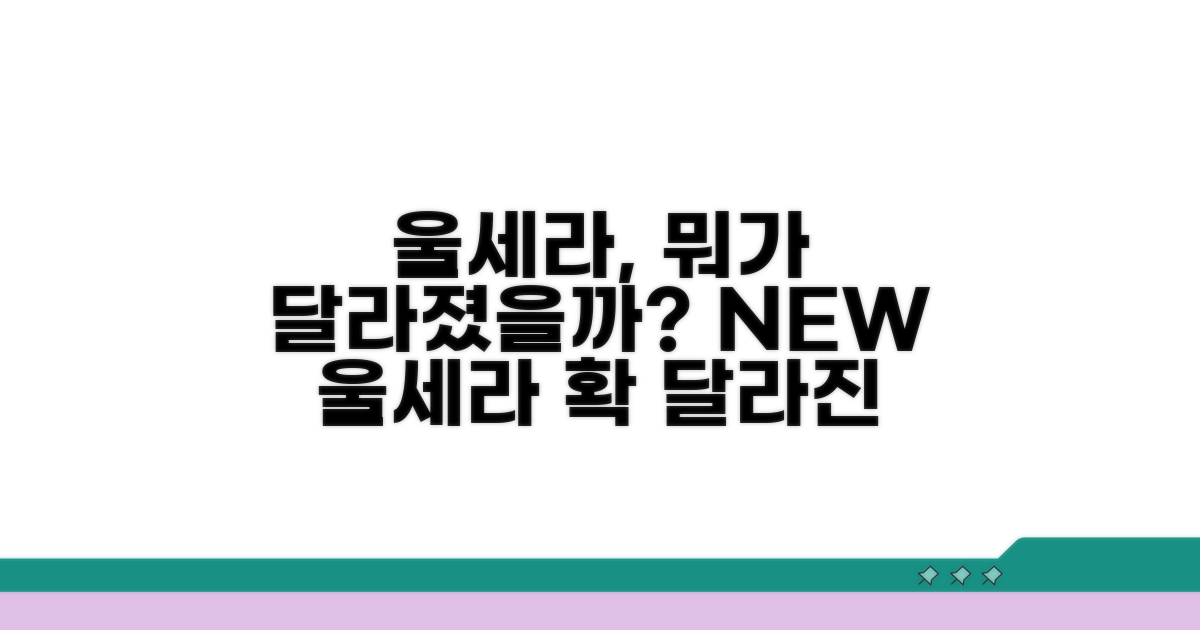 기존 울세라와 차이점 한눈에