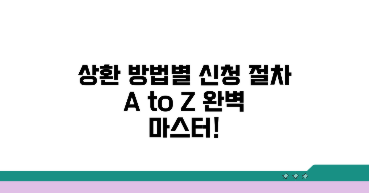 상환 방법별 신청 절차 완전 정복