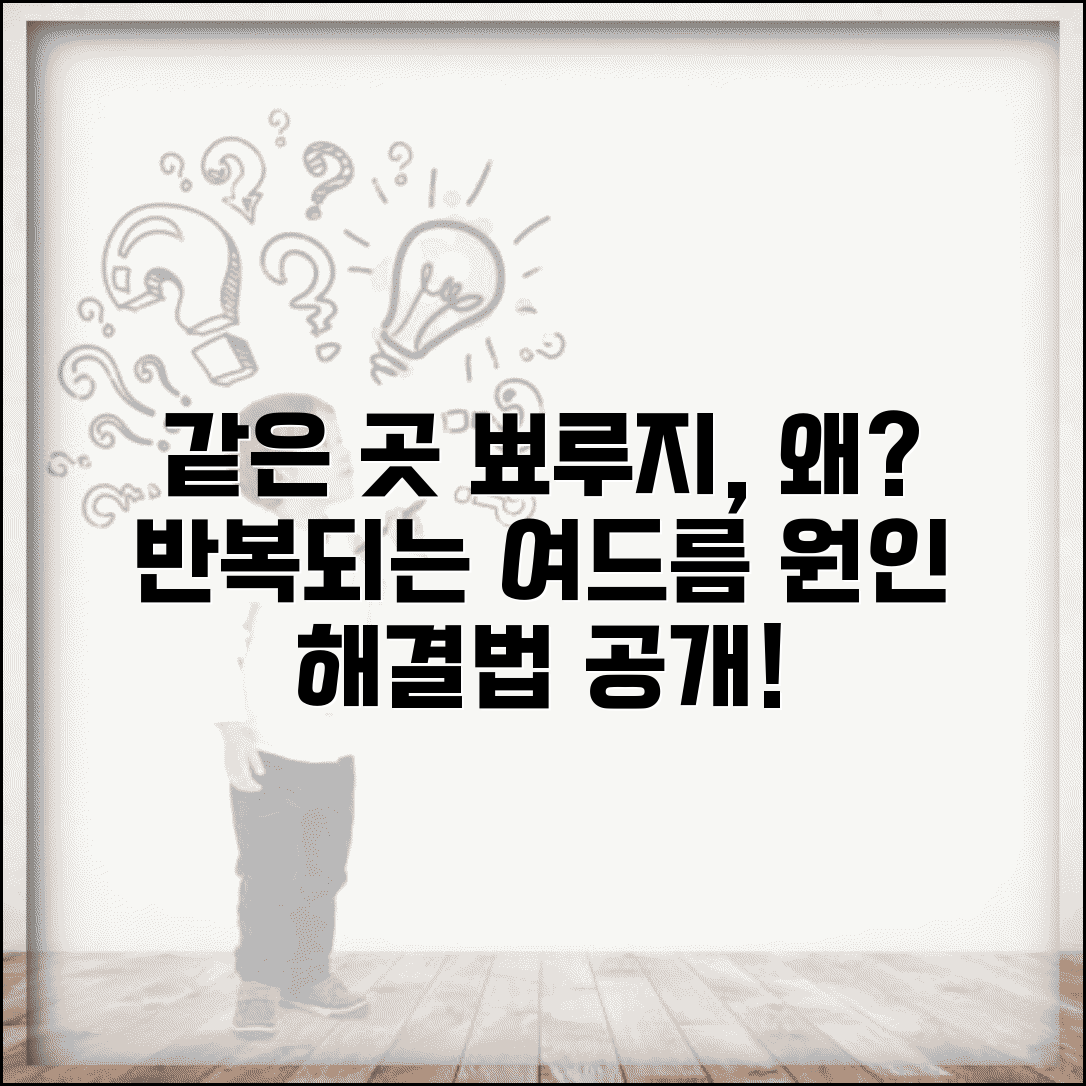 여드름 같은 자리 반복되는 이유 | 같은 곳 뾰루지 계속 나는 원인과 해결법