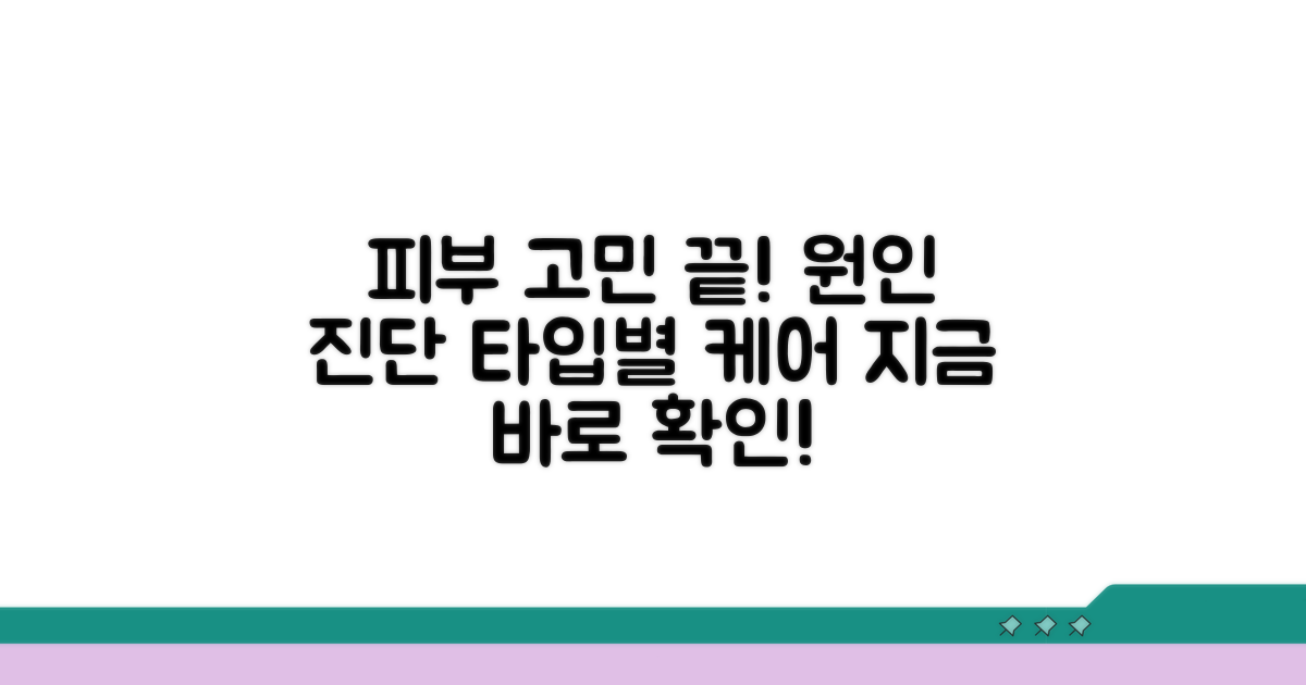 주요 원인 분석과 피부 타입별 진단