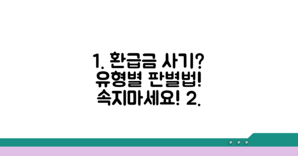 환급금 사기 유형별 유형 파악