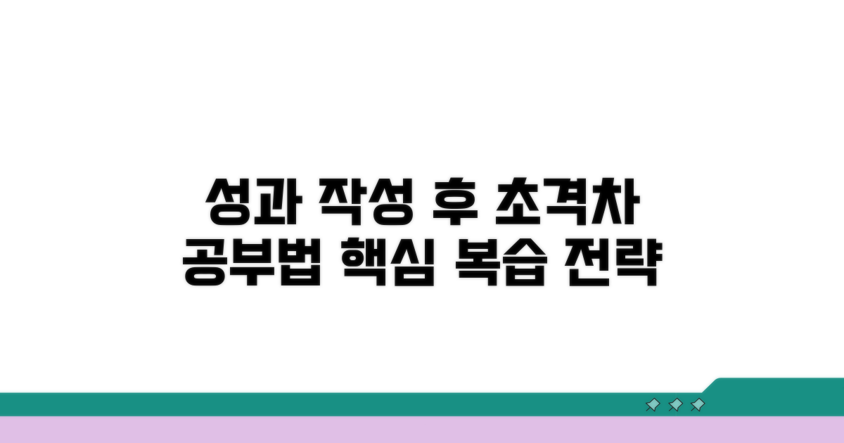 성과도 작성 후 공부 방법