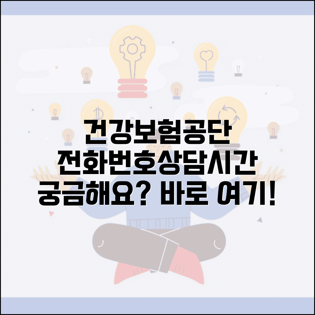 건강보험공단 전화번호 몇 번 | 건보공단 고객센터 상담 시간 및 대표 전화번호 안내