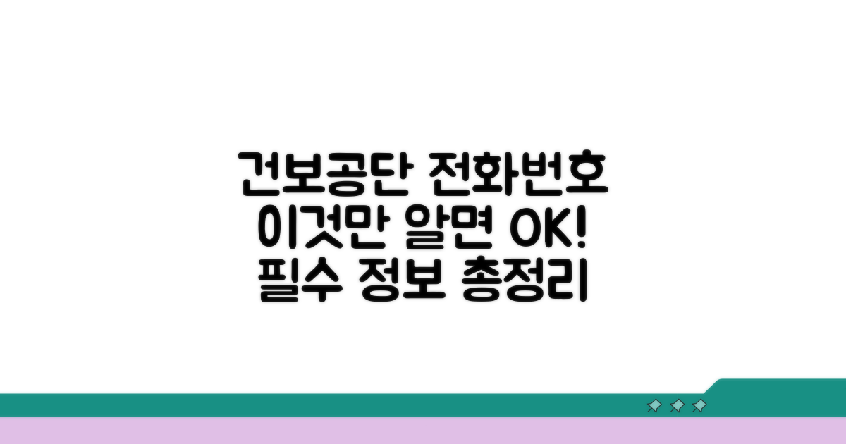 건보공단 전화번호, 이것만 알면 끝!