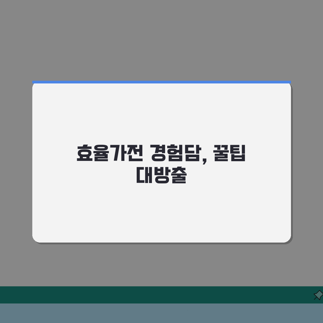 으뜸효율가전페스타 할인 이벤트 | 환급 혜택 쇼핑 기회, 직접 해보니 꿀이네요